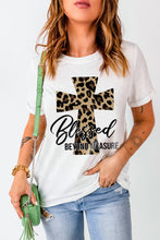 Khaki AMEN Leopard Print Short Sleeve Graphic T Shirt