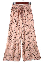 Ruffle Wide Leg Dalmatian Palazzo Pants