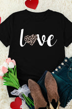 Camiseta con estampado de corazón y lentejuelas