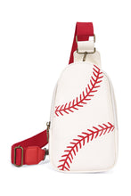 Racing Red Balls Pattern PU Leather Zipped Sling Bag