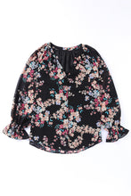 Blusa de gasa con estampado de flores silvestres