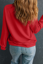 Red Retro Heart-shape LOVE Letter Graphic Sweatshirt