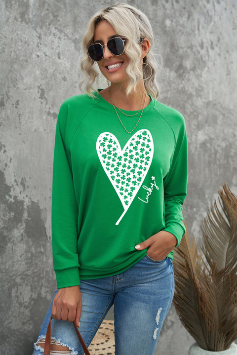 xoxo Heart Pattern Print Valentines Sweatshirt