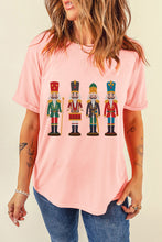 Pink Cute Nutcracker Graphic Crewneck Christmas T Shirt