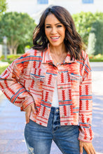 Red Western Aztec Print Corduroy Jacket