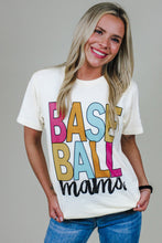 White Baseball Mama Multi Color Graphic Tee