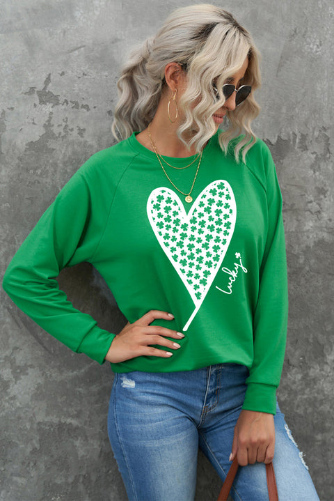 xoxo Heart Pattern Print Valentines Sweatshirt