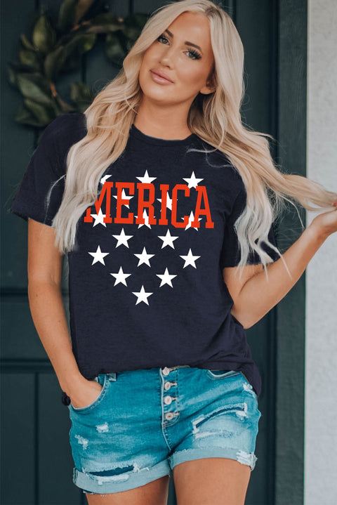 America Honey Graphic Short Sleeve Top