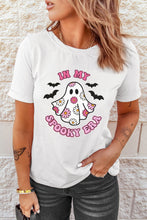 Camiseta blanca con gráfico de fantasma de Halloween EN MI ERA SPOOKY