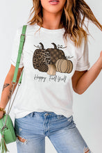 Camiseta gráfica con estampado de calabaza Happy Fall Y'all