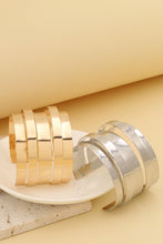 Gold Minimalist Multi Layered Opening Alloy Bangle