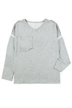 Pocketed Oversized Drop Sleeve Top