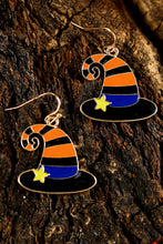 Carrot Star Witch Hat Halloween Hook Earrings