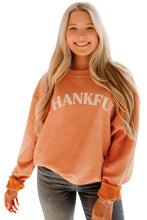 Orange JOLENE Ribbed Corded Oversized Sweatshirt