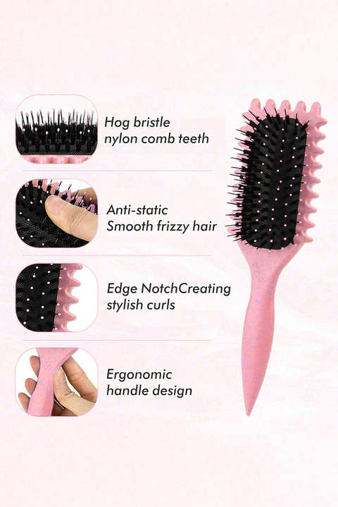 Pink Curl-Enhancing Air Cushion Comb