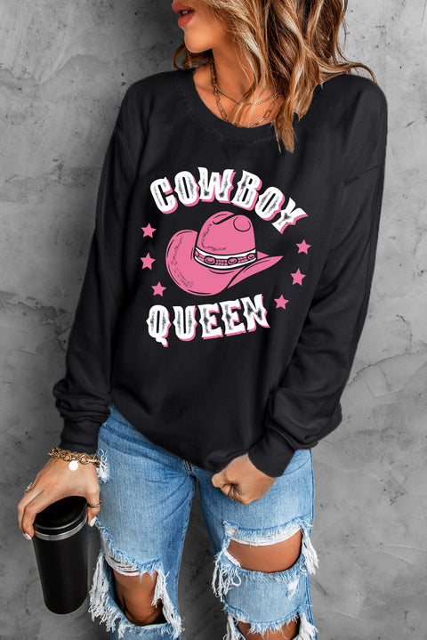 Heart Shaped Embroidered Pullover Sweatshirt