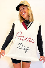 White Vintage Game Day Sweater Vest