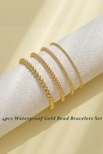 Gold 4pcs Beaded Bracelet Set