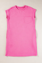 Sachet Pink Textured Cap Sleeve T Shirt Dress