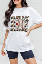 White Leopard GAME DAY Baseball Graphic T Shirt