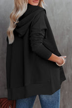 Batwing Sleeve Pocketed Henley Hoodie