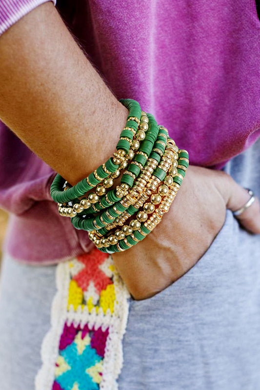 Vineyard Green St Patricks Multi Layered Beaded Bracelet Set