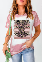 Love Always Heart Leopard Bleached Print Graphic T Shirt