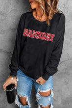 Black Sequined GAME DAY Rugby Football Season Sweatshirt