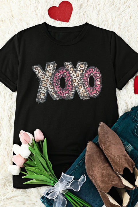 Hello Valentine Letter Print T Shirt