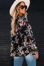 Blusa de gasa con estampado de flores silvestres