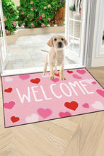 Pink WELCOME Heart Print Non-slip Door Mat