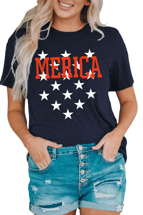 America Honey Graphic Short Sleeve Top