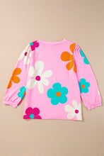 Rose Cute Flower Print Bracelet Sleeve Top