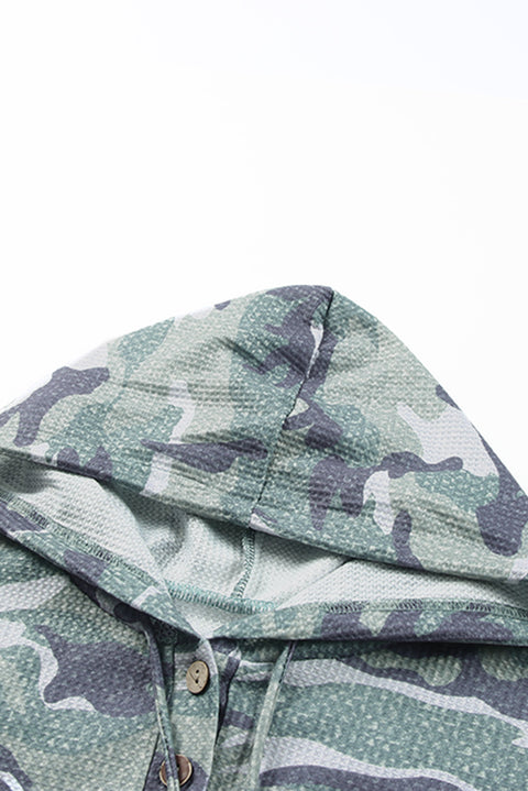 Long Sleeve Camo Print Oversize Hoodie