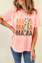 Pink MAMA Sunflower Bolt Graphic T Shirt