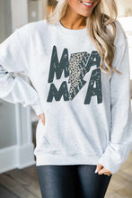 Khaki MOM MODE Leopard Print Long Sleeve Sweatshirt