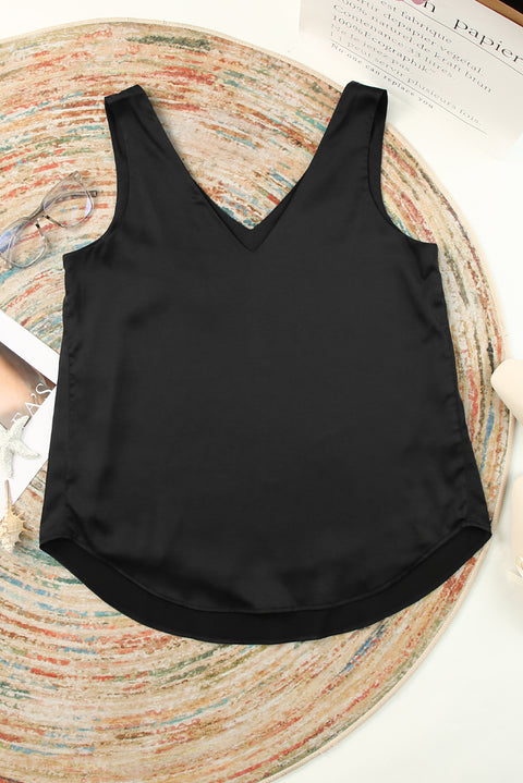 Deep V Neck Loose Tank Top