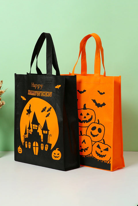 Black Pumpkin Bat Witch Printed Halloween Gift Bag