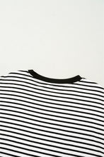 Black Stripe Chest Pocket Patch Round Neck Tank Top