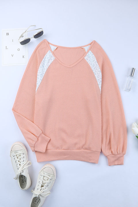 Detail Waffle Knit Top