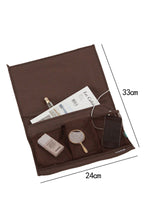 Coffee Canvas Bedside Storage Hanging Bag