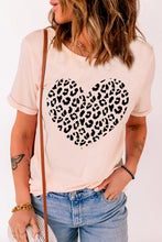 Khaki AMEN Leopard Print Short Sleeve Graphic T Shirt