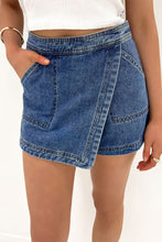 Ashleigh Blue Faux Wrapped Mini Denim Skort