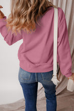 Meadow Mauve Solid Fleece Lined Drop Shoulder Terry Sweatshirt