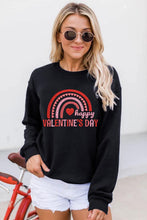 Heart Shaped Embroidered Pullover Sweatshirt