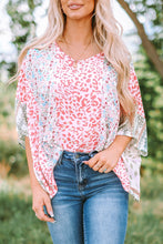 Multicolor Animal Floral Mix Print Cape Top