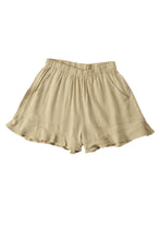 Apricot High Waist Pocketed Ruffle Shorts