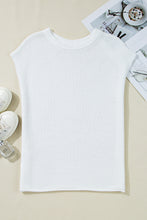 Jet Stream Solid Color Sweater Tee with Side Slits