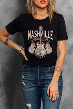 NASHVILLE MUSIC CITY Graphic Crew Neck Tee