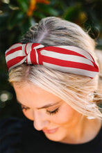 Fiery Red Plaid Print Knotted Wide Headband